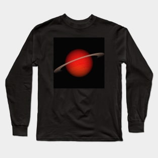 Saturn in red Long Sleeve T-Shirt